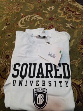 DSQUARED2 stripe-detail long-sleeve T-shirt Italy  medium nwt